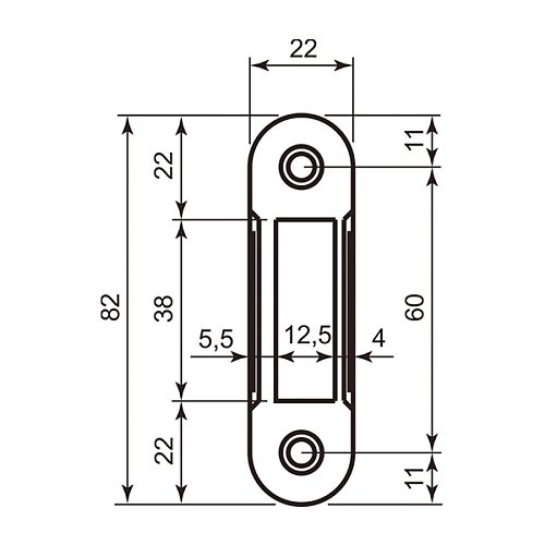 Зворотня планка AGB B010004093 без відбійника чорний - Фото №2