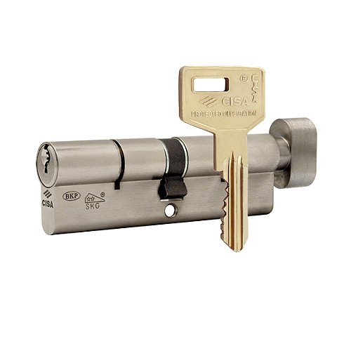 Циліндр CISA C3000 80T (35*45T) нікель матовий 3 ключі - Фото №1