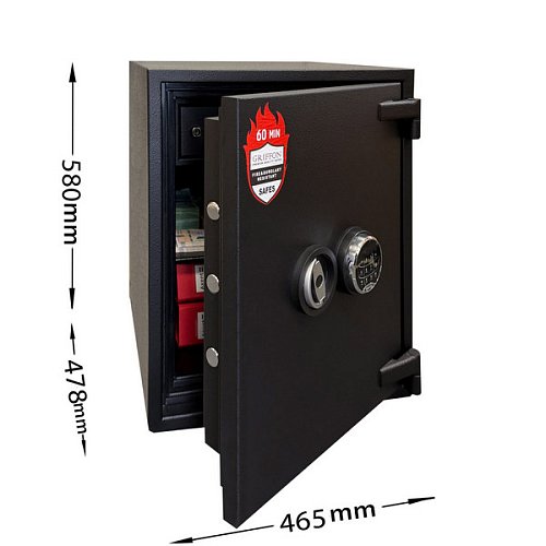 Сейф вогнестійкий GRIFFON FRS.57.E BLACK - Фото №14