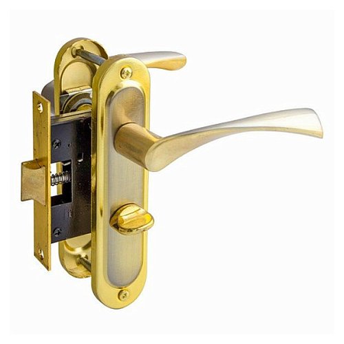 Замок врезной HI-Luke BKP04-H39 (45*50) WC SN/GP - Фото №1