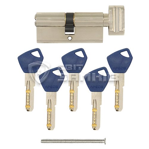 Циліндр APECS EM 90T (40*50T) нікель сатин - Фото №4