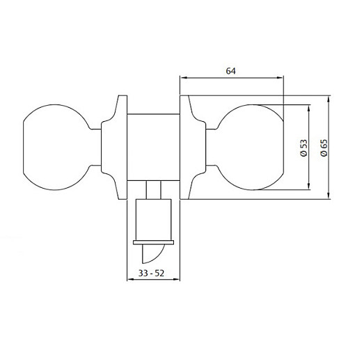 Ручки-заскочка TESA Bola 3900U0 (BS60/70мм) бронза - Фото №3