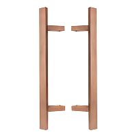 Ручки скобы ABARO Sydney 45° L:600 X:400 W:40*20mm SS 304 медь PVD (комплект)