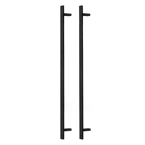 Ручки скоби ABARO Sydney 45° L:1600 X:1400 W:40*20mm SS 304 чорний RAL 9005 (комплект) - Фото №2