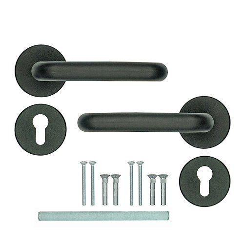 Ручки протипожежні на розеті MARVON Rosetta чорний матовий - Фото №7