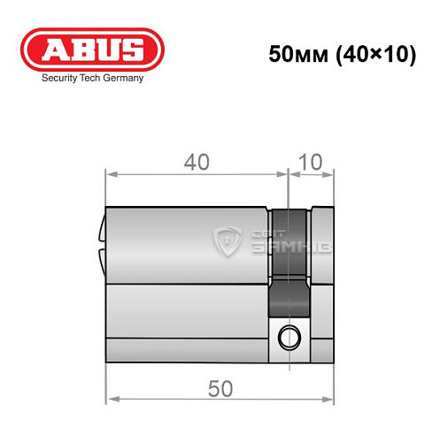 Циліндр половинка ABUS Bravus 4000 Compact 50 (40*10) нікель сатин 3 ключа - Фото №7