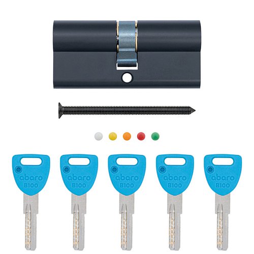 Циліндр ABARO B100 100 (50*50) Bk чорний 5 ключів - Фото №9