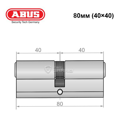 Цилиндр ABUS Vitess 1000 80 (40*40) никель сатин - Фото №6