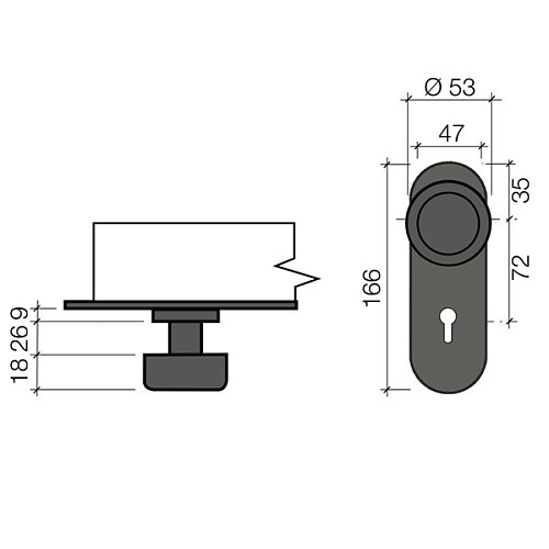Ручка для антипаники наружная MARVON SP30 фиксированная черный матовый - Фото №8