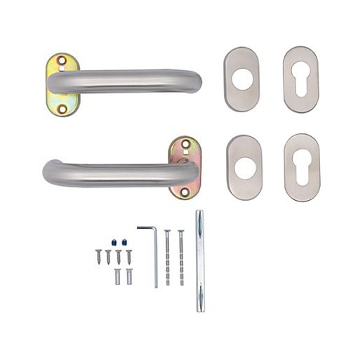 Ручки на розеті CISA PL Oval овальна розета 07070.80 нержавіюча сталь - Фото №6