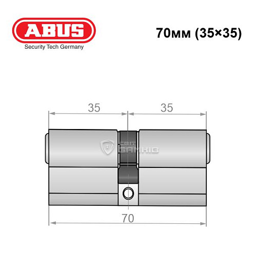 Циліндр ABUS Integral MX (модульний) 70 (35*35) нікель - Фото №6