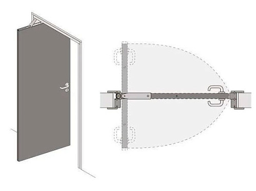 Раздвижная система Ergon Living T.E. длина 2,2 м на 1 полотно шириной 96,5 см до 70 кг серебряная - Фото №1