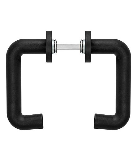 Ручки протипожежні на планці SANTOS 1919 Square 72 мм Black чорні - Фото №2