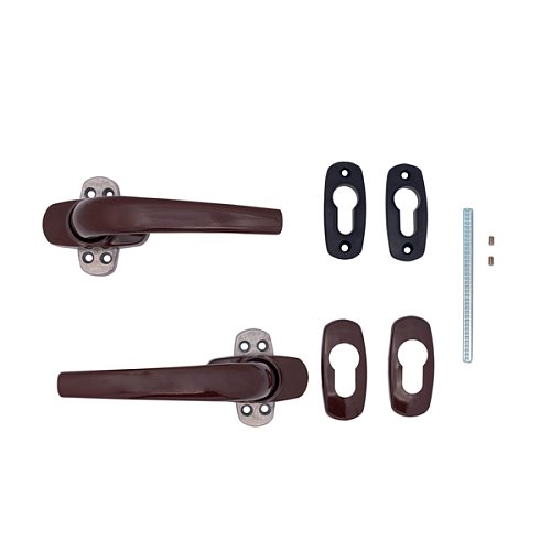 Ручки на розеті OZEN AA-258 з накладками KH коричневий - Фото №7