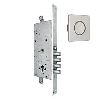 Розумний замок CISA DOMO Connexa E6537.28 ел.моторний + кнопка-контроллер CISA Button квадратна сіра