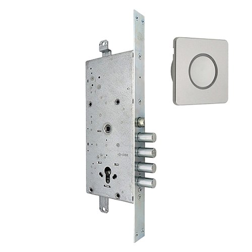 Розумний замок CISA DOMO Connexa E6537.28 ел.моторний + кнопка-контроллер CISA Button квадратна сіра - Фото №1