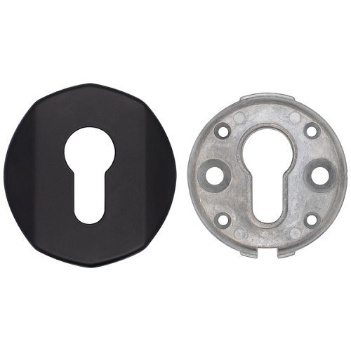 Накладка на серцевину для врізної антипаніки CISA 07076.70 кругла чорна - Фото №2