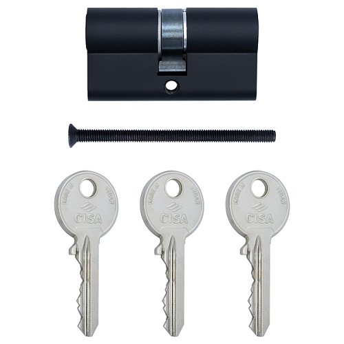 Циліндр CISA C2000 70 (35*35) чорний 3 ключі - Фото №6