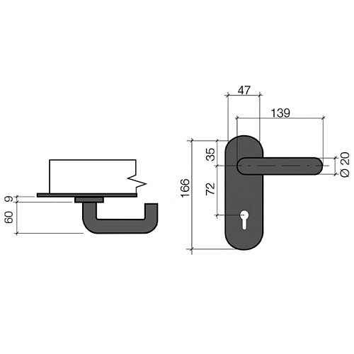 Ручка для антипаники наружная MARVON SP11 нажимная черный матовый - Фото №7