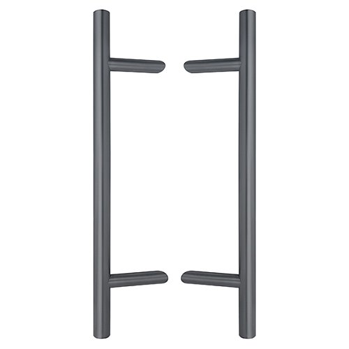 Ручки скобы ABARO Bali 45° L: 800 X: 600 D: 32mm SS 304 антрацит RAL 7016 (комплект) - Фото №1