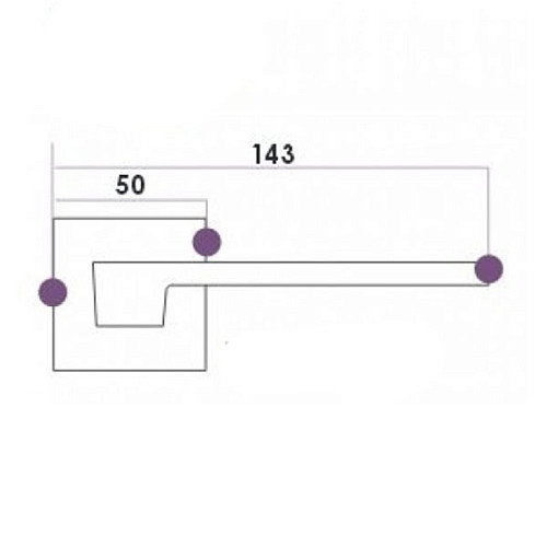 Ручки на розетте CONVEX 1535 (2145) матовый хром - Фото №2