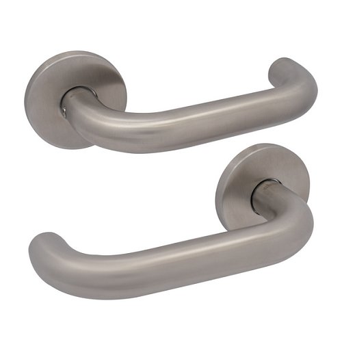 Ручки на розетте ABARO Valencia MM круглая розетта нержавеющая сталь - Фото №1