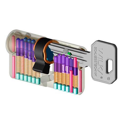 Циліндр WILKA 1400 C Premium 130 95 (40*55) нікель - Фото №6
