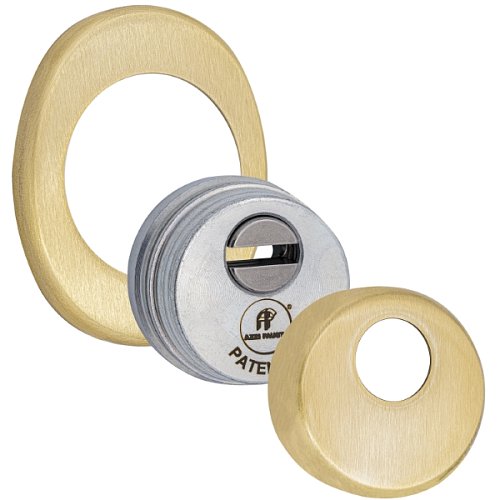 Протектор AZZI FAUSTO Antitubo SB 25 мм ME50/85X70/OS овальний широкий латунь матова - Фото №1