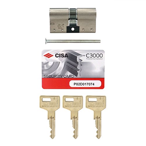 Цилиндр CISA C3000S (модульный) 95 (30*65) никель матовый 3 ключа - Фото №8