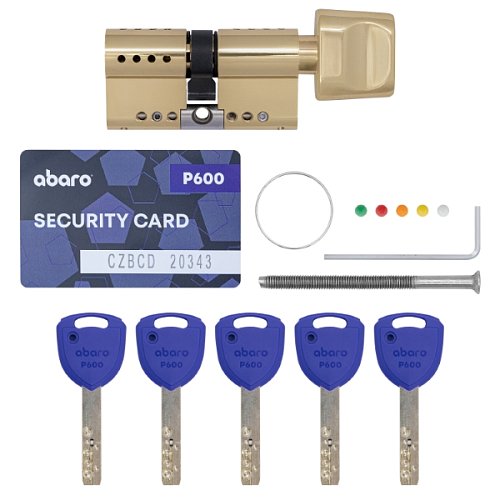 Циліндр ABARO P600 (модульний) 62T (31*31T) G латунь полірована 5 ключів - Фото №14