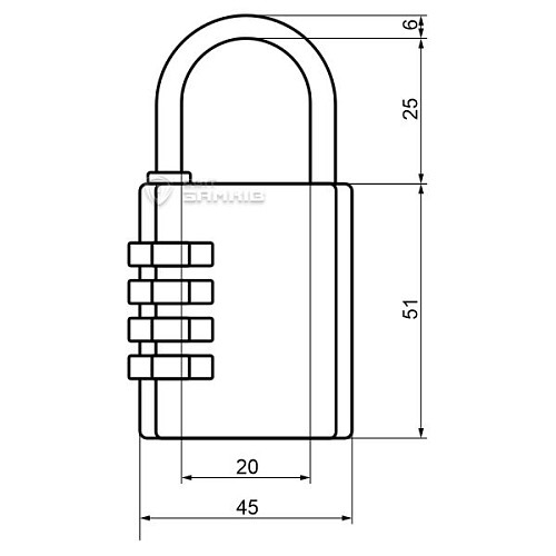 Замок навесной ABUS 158KC/45 кодовый - Фото №5