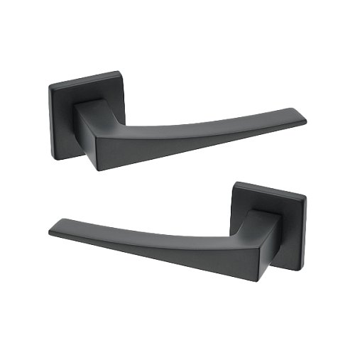 Ручки на розетте SICMA H5 Nero Opaco черный матовый - Фото №1