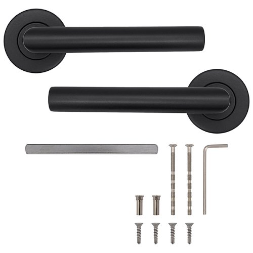 Ручки на розеті ABARO Lido MM кругла розета чорний - Фото №7