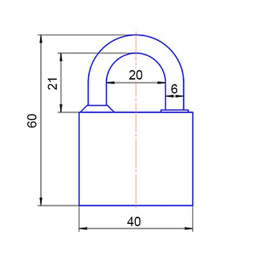 Замок навісний APECS PD-03-40 (3 ключа) - Фото №4