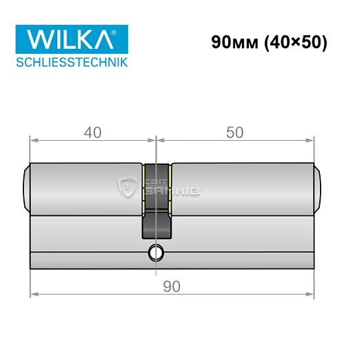 Циліндр WILKA 1400 K423 90 (40*50) нікель - Фото №7