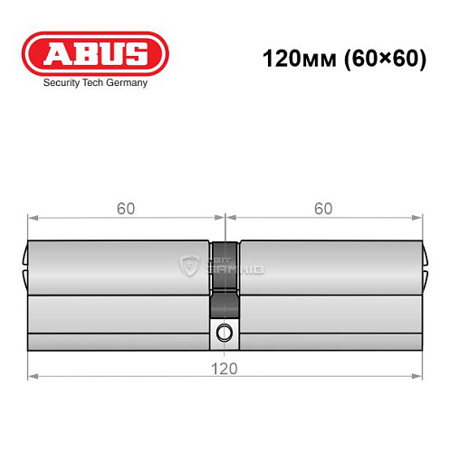 Цилиндр ABUS Bravus 4000 Compact 120 (60*60) никель сатин - Фото №7