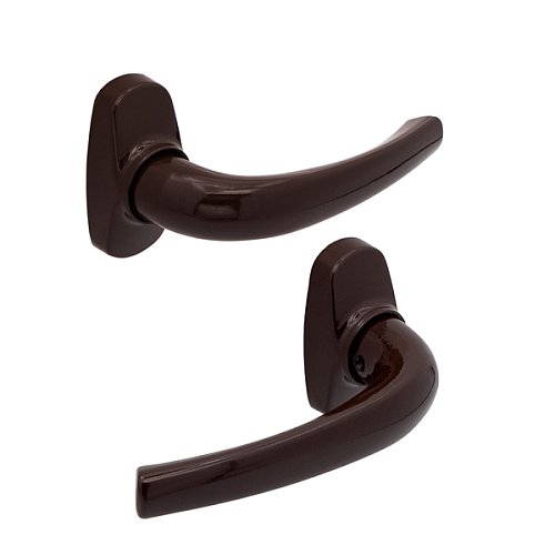 Ручки на розеті OZEN AA-258 з накладками KH коричневий - Фото №2