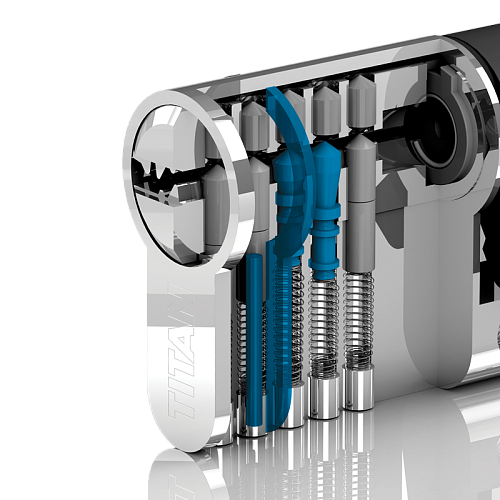 Циліндр TITAN K55 90 (35*55) нікель сатин - Фото №6