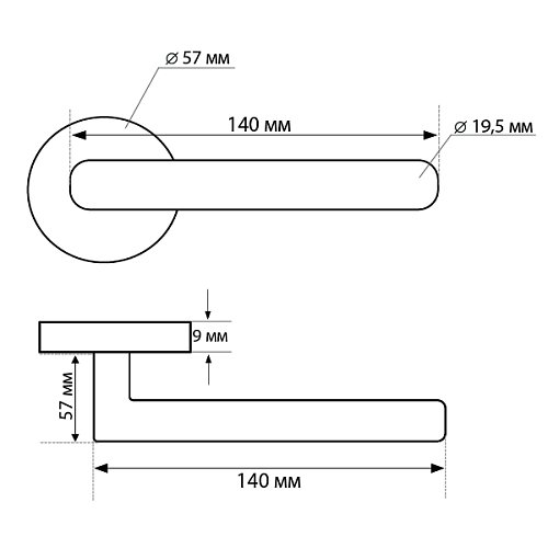 Ручки протипожежні на розеті MARVON Rosetta чорний матовий - Фото №8