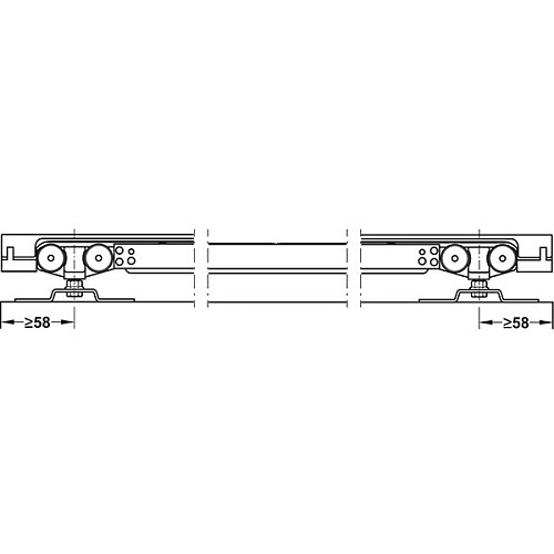 Розсувна система SLIDO Classic 80-P 2 м на 1 полотно вагою до 80 кг з двостороннім дотягувачем - Фото №4