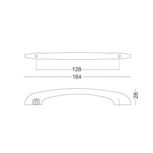 Ручка для мебели MVM D-1002 128 мм CP полированный хром - Фото №3
