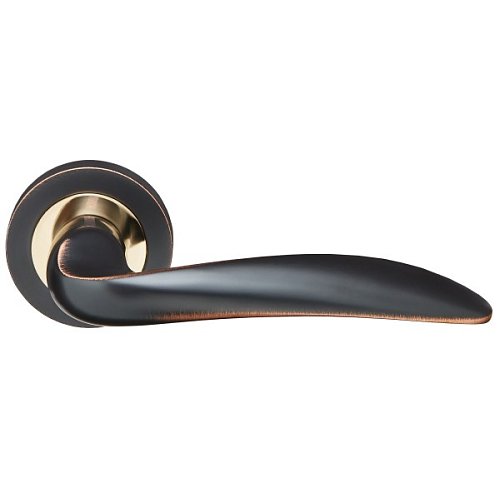 Ручки на розетте GAVROCHE Aurum Au-Z2 ORB/PB черный с патиной/золото - Фото №2