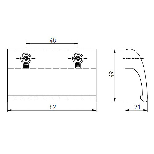 Ручка балконная MEDOS De Luxe коричневая - Фото №4