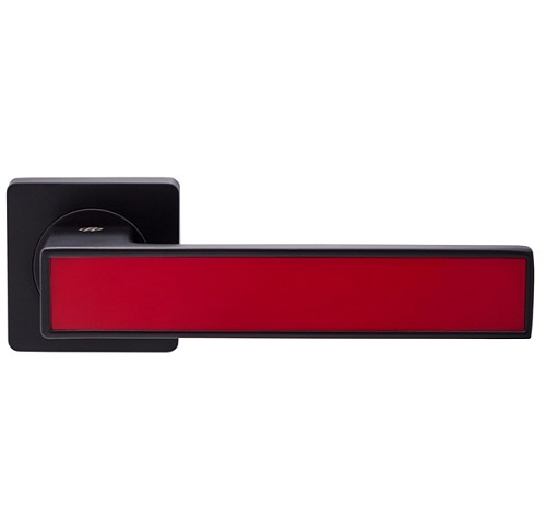 Ручки на розеті GAVROCHE Magnium AL-A1 BLACK/RED чорний/червоний - Фото №2