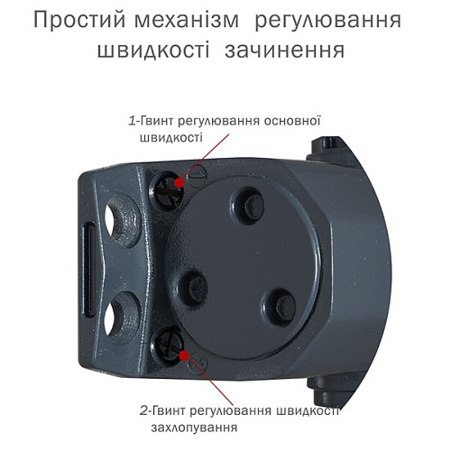 Дотягувач RYOBI DS-1554 STD HO з фіксацією до 80кг Сірий Антрацит - Фото №6