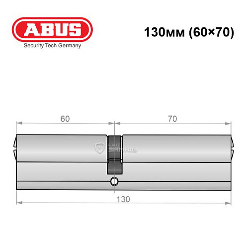 Циліндр ABUS X12R 130 (60*70) нікель сатин - Фото №5