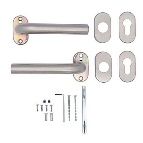 Ручки на розеті CISA PL Radius овальна розета 07070.81 нержавіюча сталь - Фото №6