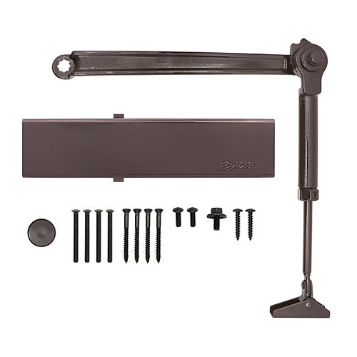 Доводчик CISA C1611.05.0.88 Professional Plus2 BC STD HO с фиксацией до 120 кг коричневый - Фото №6