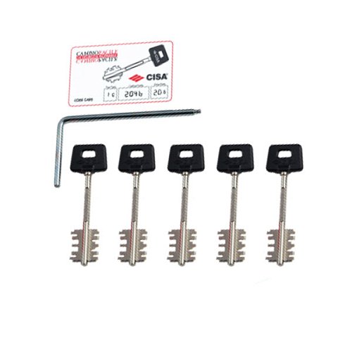 Набір для перекодування замків CISA 06520.51.1 5 коротких ключів - Фото №1