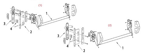 Антипаніка TESA LITE1E 908 для евакуаційного виходу black green чорно-зелений - Фото №9